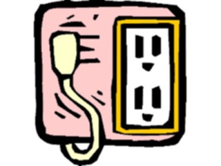 Sticker Custom Preview Image #052369 Electrical Plug Outlet5