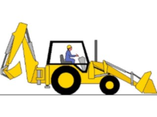 Sticker Custom Preview Image #053291 Engineering Civil Back Hoe Digger