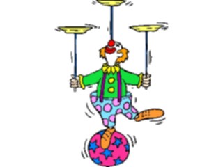 Sticker Custom Preview Image #053581 Entertainment Circus Carnival Clown Balancing1