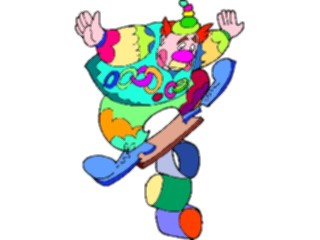 Sticker Custom Preview Image #053583 Entertainment Circus Carnival Clown Balancing3
