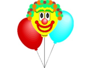 Sticker Custom Preview Image #053584 Entertainment Circus Carnival Clown Balloon