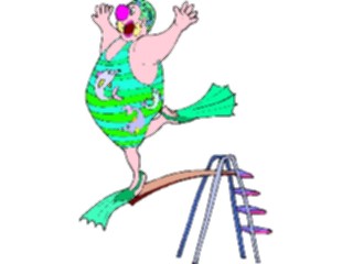 Sticker Custom Preview Image #053591 Entertainment Circus Carnival Clown Diving