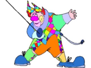 Sticker Custom Preview Image #053608 Entertainment Circus Carnival Clown Fencing