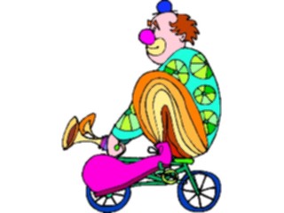 Sticker Custom Preview Image #053640 Entertainment Circus Carnival Clownon Bicycle