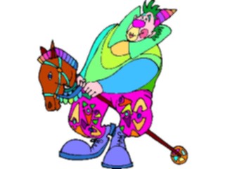 Sticker Custom Preview Image #053641 Entertainment Circus Carnival Clownon Hobby Horse