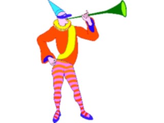 Sticker Custom Preview Image #053653 Entertainment Circus Carnival Clown Playing Trumpet1