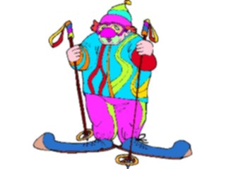 Sticker Custom Preview Image #053666 Entertainment Circus Carnival Clown Skiing
