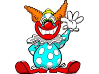 Sticker Custom Preview Image #053675 Entertainment Circus Carnival Clown Waving2