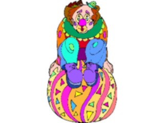 Sticker Custom Preview Image #053680 Entertainment Circus Carnival Clownwith Ball1