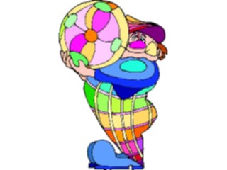 Sticker Custom Preview Image #053683 Entertainment Circus Carnival Clownwith Ball4