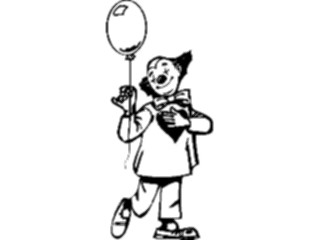Sticker Custom Preview Image #053685 Entertainment Circus Carnival Clownwith Balloon2