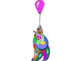 Sticker Custom Preview Image #053687 Entertainment Circus Carnival Clownwith Balloon4