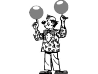 Sticker Custom Preview Image #053690 Entertainment Circus Carnival Clownwith Balloons02