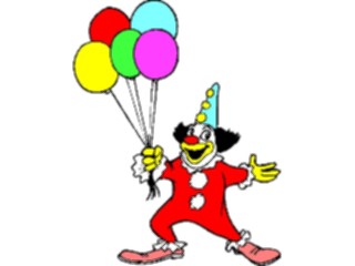 Sticker Custom Preview Image #053691 Entertainment Circus Carnival Clownwith Balloons03