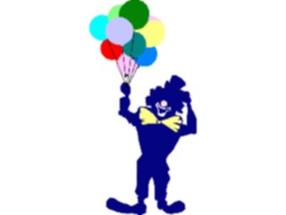 Sticker Custom Preview Image #053692 Entertainment Circus Carnival Clownwith Balloons04