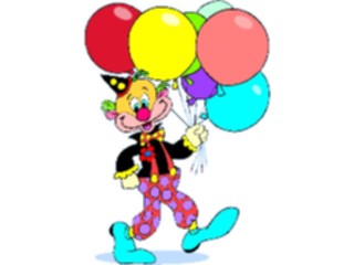 Sticker Custom Preview Image #053697 Entertainment Circus Carnival Clownwith Balloons09
