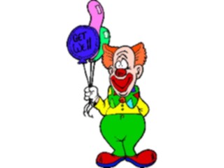 Sticker Custom Preview Image #053698 Entertainment Circus Carnival Clownwith Balloons10