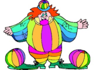 Sticker Custom Preview Image #053700 Entertainment Circus Carnival Clownwith Balls2