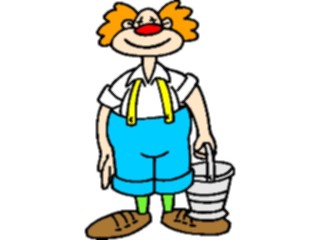 Sticker Custom Preview Image #053706 Entertainment Circus Carnival Clownwith Bucket1