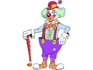 Sticker Custom Preview Image #053709 Entertainment Circus Carnival Clownwith Cane