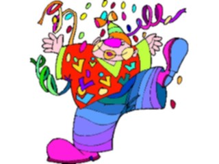 Sticker Custom Preview Image #053712 Entertainment Circus Carnival Clownwith Confetti