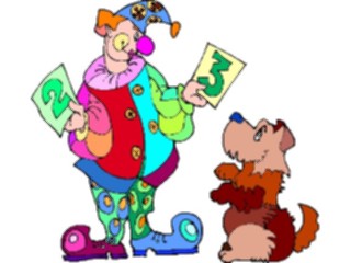Sticker Custom Preview Image #053713 Entertainment Circus Carnival Clownwith Dog