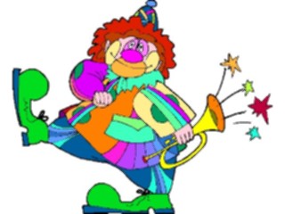 Sticker Custom Preview Image #053719 Entertainment Circus Carnival Clownwith Horn