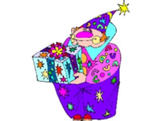 Sticker Custom Preview Image #053729 Entertainment Circus Carnival Clownwith Present