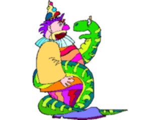 Sticker Custom Preview Image #053730 Entertainment Circus Carnival Clownwith Snake