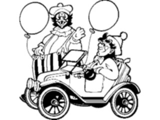 Sticker Custom Preview Image #053742 Entertainment Circus Carnival Clownswith Car