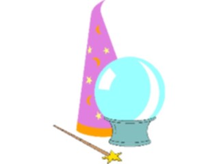 Sticker Custom Preview Image #053758 Entertainment Circus Carnival Crystal Ball Wand
