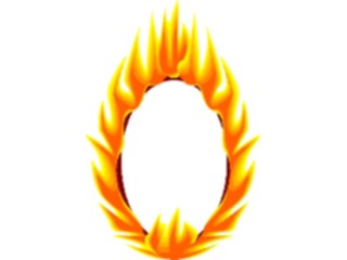Sticker Custom Preview Image #053771 Entertainment Circus Carnival Flaming Hoop Frame