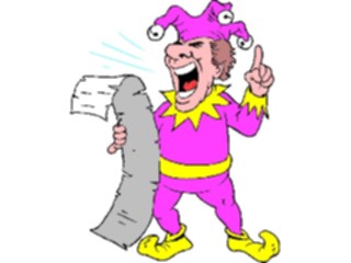 Sticker Custom Preview Image #053815 Entertainment Circus Carnival Jester Announcing