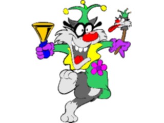 Sticker Custom Preview Image #053818 Entertainment Circus Carnival Jester Cat01