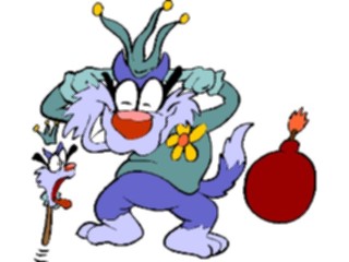 Sticker Custom Preview Image #053830 Entertainment Circus Carnival Jester Cat13