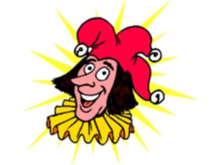 Sticker Custom Preview Image #053840 Entertainment Circus Carnival Jester Face3