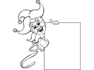 Sticker Custom Preview Image #053841 Entertainment Circus Carnival Jester Frame