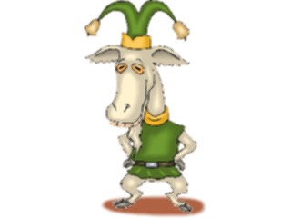 Sticker Custom Preview Image #053842 Entertainment Circus Carnival Jester Goat