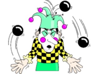 Sticker Custom Preview Image #053850 Entertainment Circus Carnival Jester Juggling2