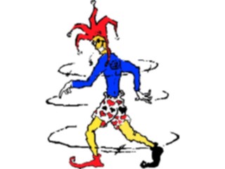 Sticker Custom Preview Image #053854 Entertainment Circus Carnival Jester Spinning
