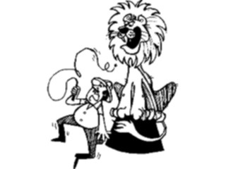 Sticker Custom Preview Image #053873 Entertainment Circus Carnival Lion Tamer1