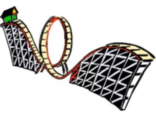 Sticker Custom Preview Image #053928 Entertainment Circus Carnival Roller Coaster06