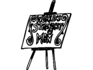Sticker Custom Preview Image #053942 Entertainment Circus Carnival Strongest Man Sign