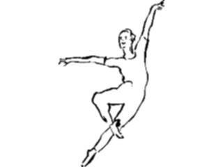 Sticker Custom Preview Image #053982 Entertainment Dance Brush Stroke Dancer10