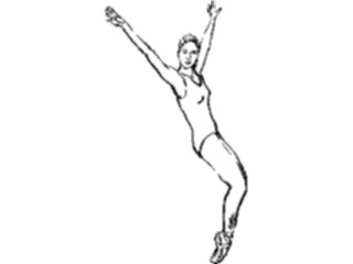 Sticker Custom Preview Image #054002 Entertainment Dance Brush Stroke Dancer30