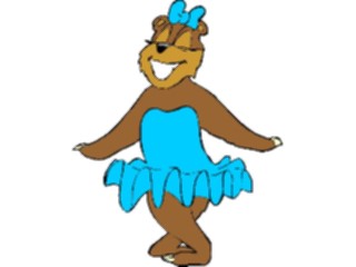 Sticker Custom Preview Image #054104 Entertainment Dance Images Ballet Bear2