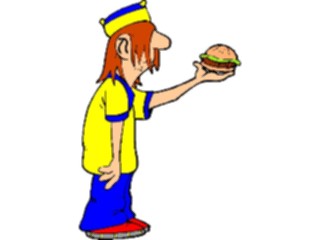 Sticker Custom Preview Image #054370 Entertainment Dining Burger Guy