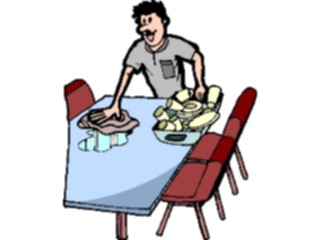 Sticker Custom Preview Image #054371 Entertainment Dining Busboy