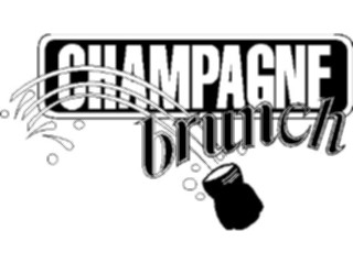 Sticker Custom Preview Image #054375 Entertainment Dining Champagne Brunch Title