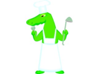 Sticker Custom Preview Image #054518 Entertainment Dining Chef Crocodile